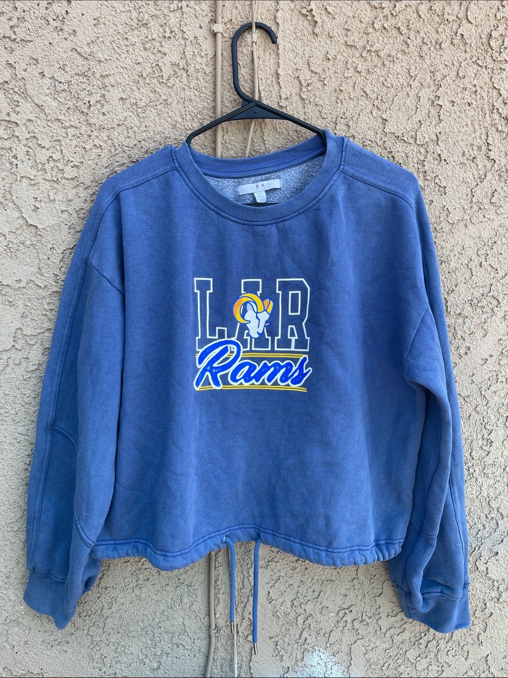 WEAR ERIN ANDREWS LA Rams Sweatshirt Sz L Logo